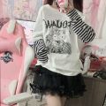 Hello Kitty cute Japanese and Korean y2k top women T shirt 2023 new loose two piece long sleeved t shirt women. 