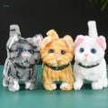 Electronic Pet Plush Toy with Make Sound Animated Electric Plush Cat Toy Early Education and Companion Toy for Bedtime Friend Preschool Festival. 