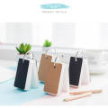 100pcs/box Handwritten Card Notepads Cowhide Color Word Card Kawaii Memo Pad Blank Kraft Paper Cute Ring Buckle Letter Card4x7cm.