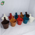 6 Pcs 12 cm Grill Planter Tob for Balcony | Plastic Gardening pots/Planter Tub | Flower pots for grill hanging/ railing pot. 