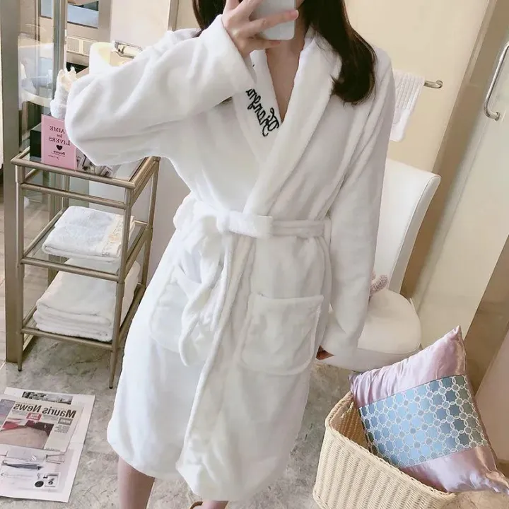 Coral%20Velvet%20Pajamas%20Women's%20Nightgown%20Autumn%20and%20Winter%20Long%20Thickened%20Flannel%20Bathrobe%20Outerwear%20Nightgown%20High-Profile%20Figure%20-%20Image%206
