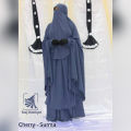 Light Surma Khimar niqab transformer, Surma Khimar traditional ready to wear long hijab Surma color, islamic gift, muslim dress abaya, elegant burqa. 