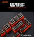 Harden Steel Letters punch 27Pcs ( 3mm / 4mm / 5mm / 6mm / 8mm / 10mm ) Professional Alphabet Chrome Vanadium punch set.