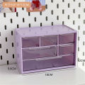 Six-square grid storage box, new handbook, large-capacity storage box, cosmetics, stationery, color-hopping drawer storage box.