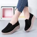 Wedge Shoes For Women Big Size 35-42 Black Casual Platfom Shoes Korean Style Ladies Loafers For Women Flats Women Shoes.