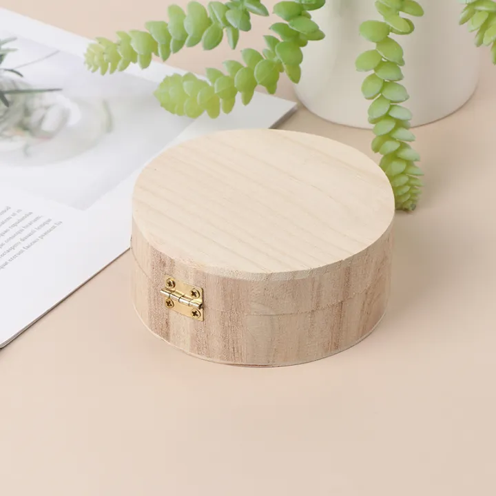 Vintage%20Round%20Wooden%20Jewelry%20Box%20Organizer%20Craft%20Mud%20Base%20Lid%20Lock%20Storage%20Case%20-%20Image%208