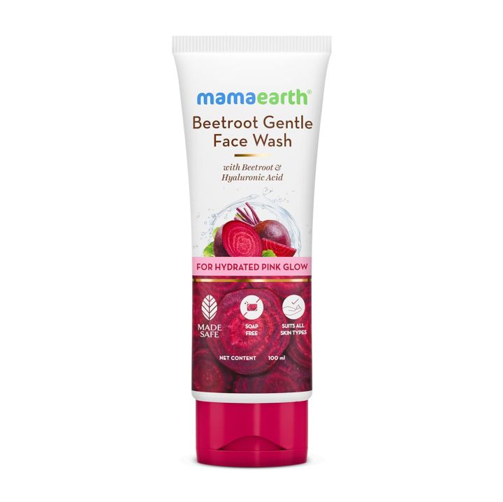 Mamaearth%20Beetroot%20Gentle%20Face%20Wash&Hyaluronic%20Acid%20For%20Hydrated%20Pink%20Glow%20-100Ml%7CGently%20Cleanses%7CHydrates&Soothes%20Skin%7CSoap%20-%20Free%7CNon-Irritant%7CSafe%20For%20Skin%7CHydrating%20Gentle%20Face%20Wash%7CNon-Drying%20-%20Image%202