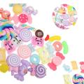 【Yurui】30pcs DIY Scrapbooking Candy Flatbacks Jewelry Crafts For Phone Case Resin Charms Filler Supplies Colorful Slime Beads Accessories. 