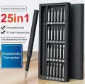 25 in 1 Precision Screwdriver Set with Magnetic Driver, Jiffix Pocket Manual Screwdriver Tool Kit with Sliding Closure, Mini Professional Repair Tools for Electronics/Watch/Camera/Laptop/Glasses.