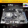 B75 12 GPU Mining Motherboard+CPU+Cooling Fan+Thermal Grease 12 USB3.0 to PCIE1X LGA1155 2XDDR3 Slot SATA3.0 for BTC/ETH. 