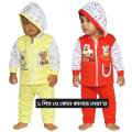 0-9 months Lavish 1 set jama+pant Long Sleeve baby hoodie Sweater Shirt Winter collection Winter baby Fashion Baby Full Sleeve Winter Dress With Pant coat infant dress siter jama stylish collection Cardigans.