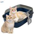 Cat Litter Box Detachable Anti Large Easy to Clean Open Top Cat Kitty Blue. 