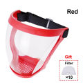 Anti-Fog Full Face Shield With Filters Kitchen Oil-Splash Face Mask Work Protection Mask Safety Glasses Protective Cover Mask. 