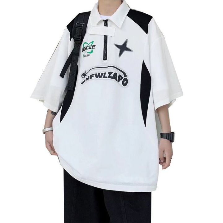 Extra%20Large%20Size300Half%20Zipper%20Machine%20Jin%20Car%20StylepoloShirt%20Men's%20American%20HeavyvibeWind%20LapelTShirt%20Top%20-%20Image%202
