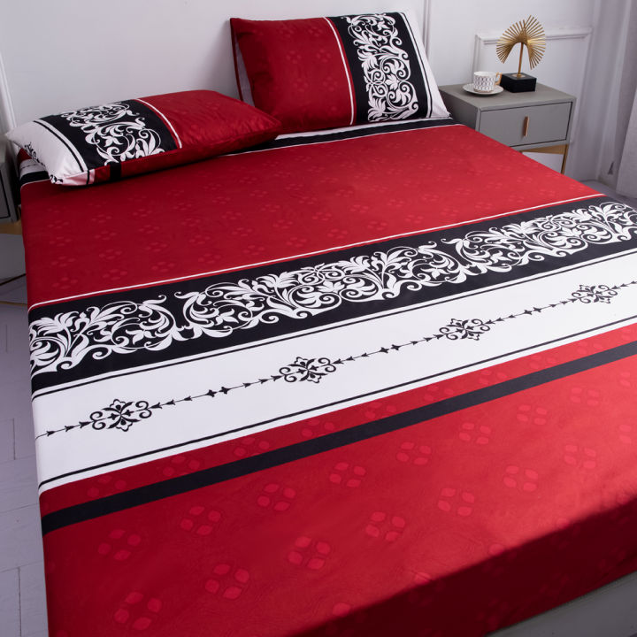 100%25%20Waterproof%20Printed%20Bed%20Fitted%20Sheet%20Mattress%20Covers%20Four%20Corners%20With%20Elastic%20Band%20sheet%20for%20bed%20(Without%20Pillowcase)%20-%20Image%203