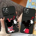 Mickey Minnie Mouse Disney Phone Case For Apple iPhone 15 14 13 12 11 XS XR X 8 7 Pro Max Plus Soft Silicone Black Cover. 