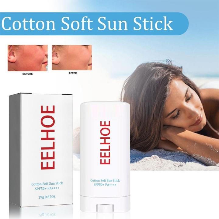 tive CProtecturiziSunsercreen nscree 19g Cotton Soft Sunscreen Stick SPF 50+For Face Sun Sunsve Skin Moisng UV ream Care