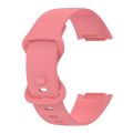 For Fitbit Charge 6 Solid Color Butterfly Buckle Silicone Watch Band L Size. 
