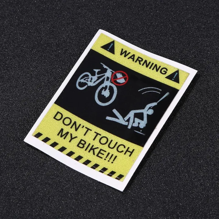 DONT%20TOUCH%20MY%20BIKE%20Bicycle%20Decorative%20Warning%20Sticker%20Waterproof%20Decal%20(B)%20-%20Image%203