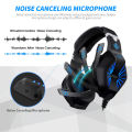 A1 Wired Gaming Headset E-sports Headset with 40mm Driver Unit Noise Reduction Microphone LED Light Ergonomic Gaming Headset. 