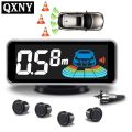 4 White sensors-4/sensors NY606 Car LCD Parking Sensor Kit Display for all cars parking assistance reversing radar.
