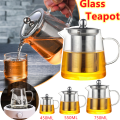 Upscaled Quality - 450ML/550ML/750ML Heat Resistant Glass Teapot Jug With Infuser Coffee Tea Leaf Herbal Pot - Innovative Design. 