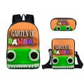 Three -piece Garten of Banban Banban Backpack Schoolbag Garden Bag Game Pen Bag Pen Bag Small Bag children's boys and girls. 