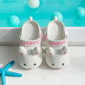 Wholesale kids bunny sandals for boys and girls baby wear indoor soft-soled anti-slip cartoon cute hole shoes in summer outside.