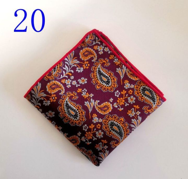 Luxury%20Paisley%20Silk%2023x23cm%20Hankies%20Men's%20Pocket%20Square%20Handkerchiefs%20For%20Men%20Suit%20Wedding%20Party%20Suit%20Accessories%20-%20Image%202