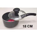 Kiam Non Stick Milk Pan Classic With Glass Lid 18CM.