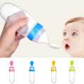 Silicone Baby Food Dispensing Spoon & Feeder, Travel Baby Training Bottle with Spoon Soft Head Baby Feeding Tools - kids.