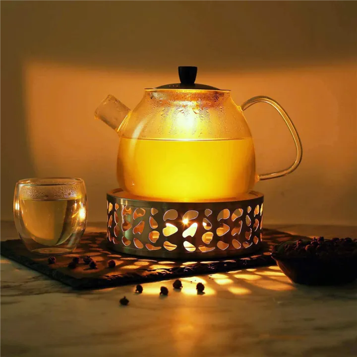 OUMERY%202X%20Tea%20Warmer%20Coffee%20Warmer%20Stainless%20Steel%20with%20Holder%20Tea%20Base%20Hollow%20Carved%20Design%20Heater%20Coffee%20Warmer%20-%20Image%208