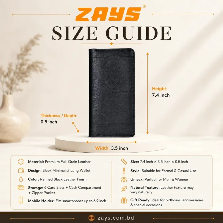 Zays%20Premium%20Full-Grain%20Leather%20Long%20Wallet%20for%20Men%20&%20Women,%20Slim%20Wallet%207.4%20x%203.5%20x%200.5%20Inch,%206%20Card%20Slots,%20Cash%20Compartment,%20Zipper%20Pocket,%20Mobile%20Holder%20Fits%206.9%20Inch%20Phone,%20Formal%20&%20Casual%20Gift%20Wallet%20-%20Image%208