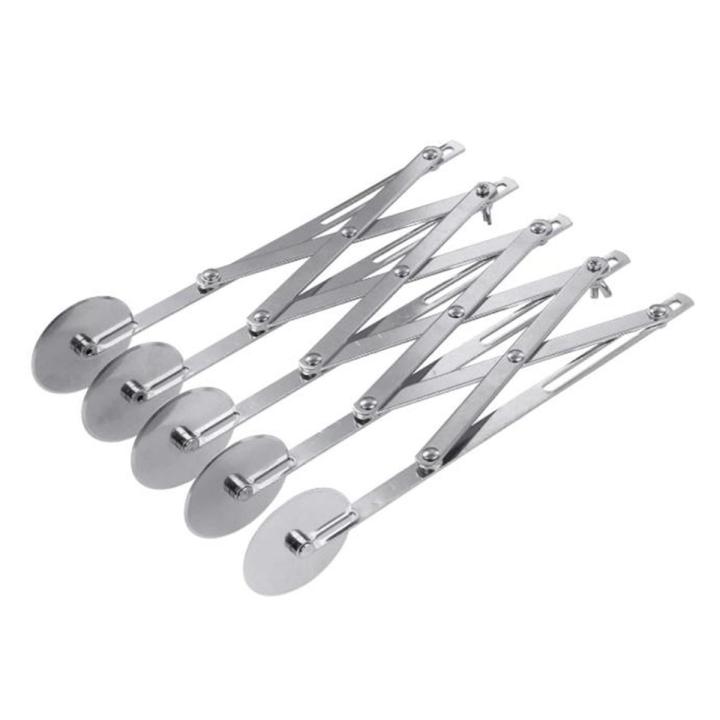 Individual 5-Wheel Pastry Cutter Pizza Cutter Multi Wheel Dough Cutters Expandable Pizza Slicer Baking Cutter Roller Pastry Knife Exquisite Product