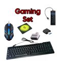 keyboard mouse usb hub and otg mouse pad combo for gaming typing etc.usable computer/laptop/android.color black.