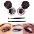 Music Flower 4In1 2-color Black + Brown Gel Eyeliner Makeup Waterproof Eye Liner Kit Eye Makeup Tool With Brush 24H Long Lasting Eyeliner Gel - Kajol. 