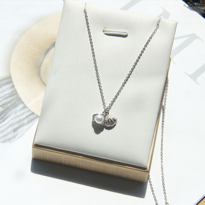 Necklace%20/%20Korean%20design%20silver%20plated%20shell%20pearl%20locket%20necklace%20for%20women%20and%20girls%20-%20Image%209