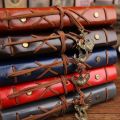 Retro Vintage Leather Cover Notebook Blank Diary Pirate Design Paper Note Book Traveler Notepad Stationery Learning Supplies. 