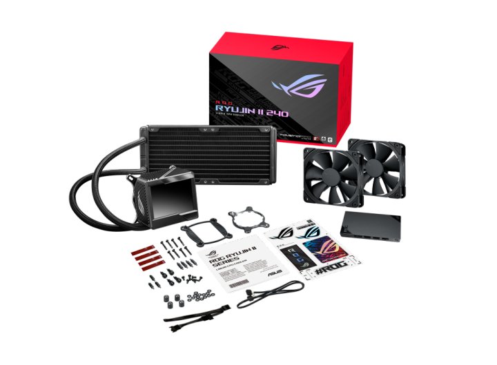 ASUS%20ROG%20Ryujin%20II%20240%20All-In-One%20Liquid%20CPU%20Cooler%20-%20240mm%20Radiator%20-%203.5"%20Color%20LCD%20-%20Compatible%20with%20Intel%20LGA1700,1200%20&%20AM4%20socket%20-%20Image%208