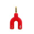 For Music Adapter 3.5mm Audio Adapter U-Shape Double Jack Earphone Splitter Headphone Plug Converter (Male To Female).