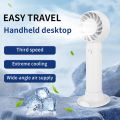 USLION Mini Portable Fan Desk Fan Table Micro USB Rechargeable Quiet 3 Speed Wind Student Hand Held Fan Outdoor Sports Travel. 
