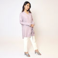 Retail Remedy Mauve Warp Kurti With Collar. 