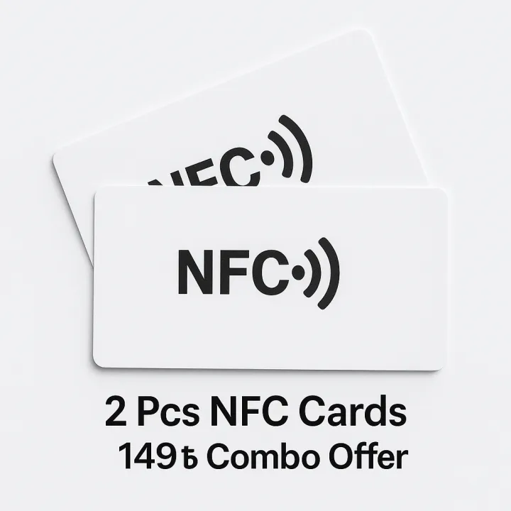 White PVC NFC Cards – NTAG215 Combo Pack (504B) | Daraz.com.bd