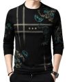Black High Staylish Full Sleeve T-Shirt For Men.