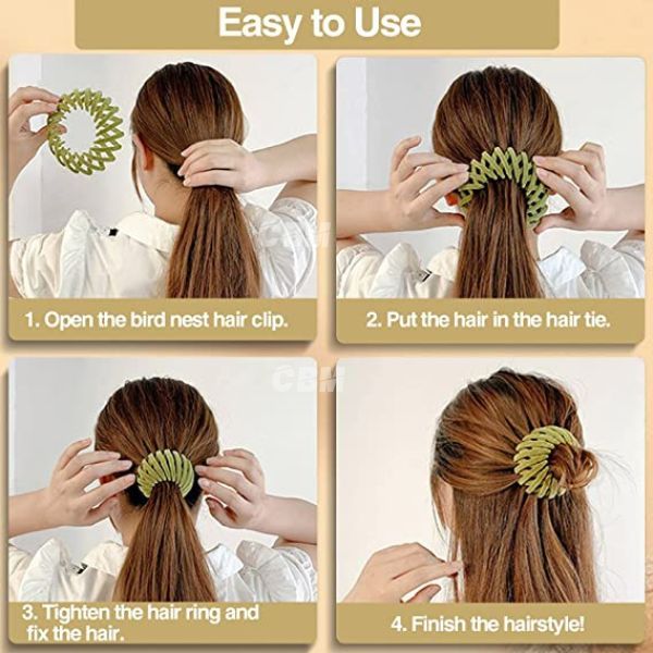 3%20Pcs%20Bird%20Nest%20hair%20clip%20Fashion%20Hair%20Clips%20Expandable%20Pony%20Tail%20Holders%20Hair%20Accessories%20-%20Hair%20Band%20-%20Image%204