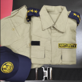 security guard uniforms - security guard dress - security uniform khaki shirt pant belt cap bach full set.