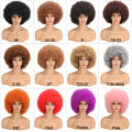70's Afro Wigs for Black Women Short Afro Kinky Curly Wig Female Synthetic Hair Blonde Wig With Bang for Party Cosplay Halloween. 