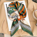 Flower Silk Square Scarf Women Satin Shawl Wrap Hijab Female Hair Band Wrist Luxury Headkerchief 70*70cm Echarpe 2024 Bandana.