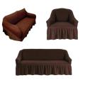 3+2+1=6 Seats Spandex Elastic Coffee-color Sofa Cover  Easybazar Bd. 