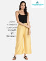 Comfort Regular wear plazo, cotton and Linen Mix stretchable palazzo for Girls.
